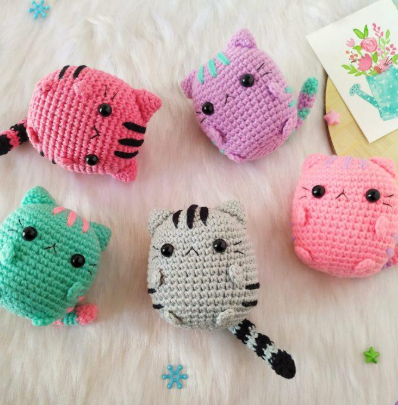 Make Your Own Crochet Cat Kit - Cute Handmade Plush Toy