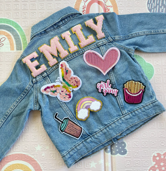 DIY Jean Jacket Kit - Customize Your Own Denim Jacket with Patches & Paint