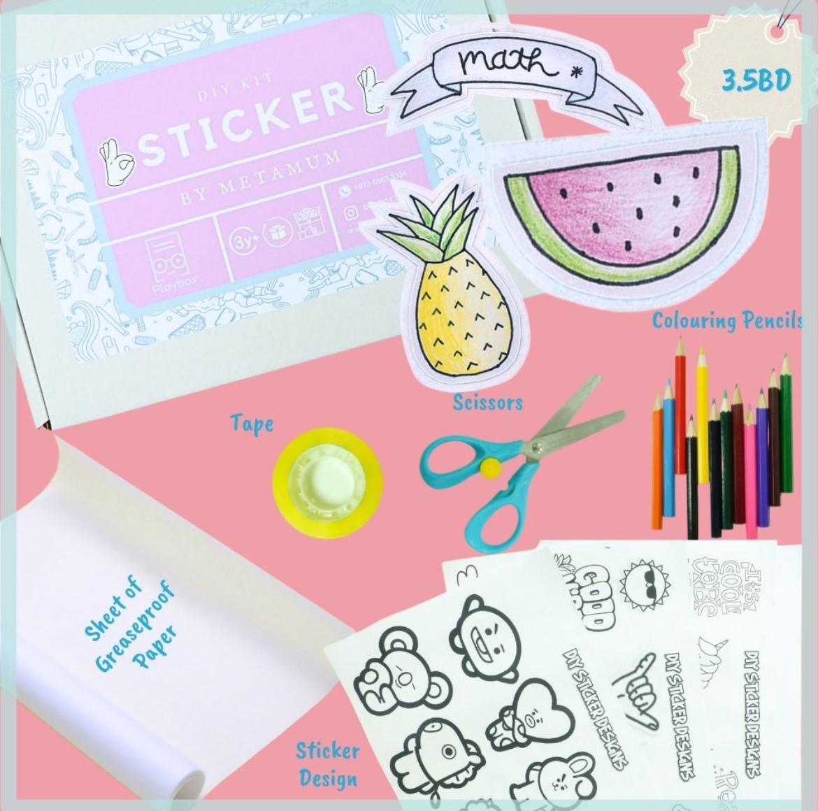 DIY Sticker Kit - Customizable Stickers for Kids & Adults Craft Fun