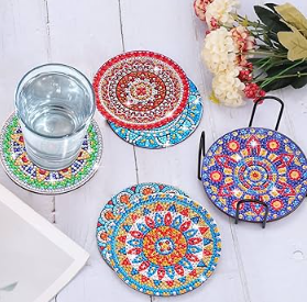 DIY Diamond Art Coasters Kit - Create Sparkling Handmade Drink Coasters